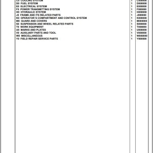 Komatsu WA70-7 H62051 Up Spare Parts Catalog