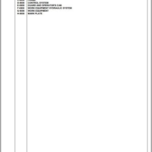 Komatsu WB97R-5E0 F90001 UP Spare Parts Catalog