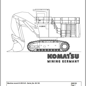 Komatsu H255S-E 06152 Spare Parts Catalog