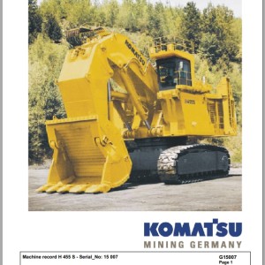 Komatsu H455S 15007 Spare Parts Catalog