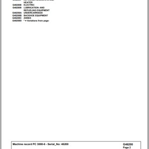 Komatsu PC3000-6 46200 Spare Parts Catalog