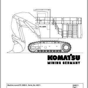 Komatsu PC3000-6 46211 Spare Parts Catalog