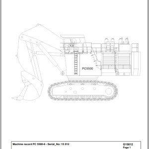 Komatsu PC5500-6 15012 Spare Parts Catalog