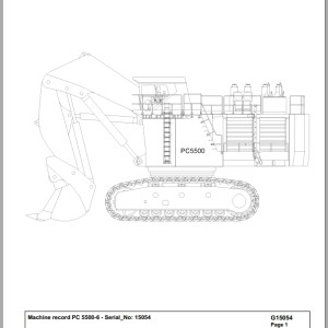 Komatsu PC5500-6 15054 Spare Parts Catalog