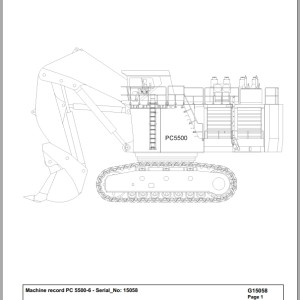 Komatsu PC5500-6 15058 Spare Parts Catalog