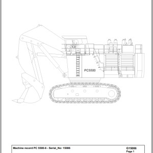 Komatsu PC5500-6 15086 Spare Parts Catalog