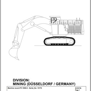 Komatsu PC5500-6 15176 Spare Parts Catalog