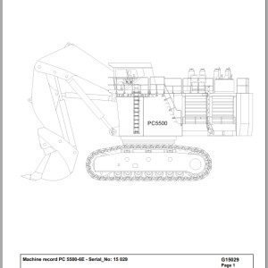 Komatsu PC5500-6E 15029 Spare Parts Catalog