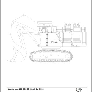Komatsu PC5500-6E 15094 Spare Parts Catalog