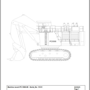 Komatsu PC5500-6E 15121 Spare Parts Catalog