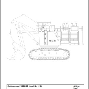 Komatsu PC5500-6E 15134 Spare Parts Catalog
