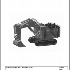 Komatsu PC7000-6 35008 Spare Parts Catalog