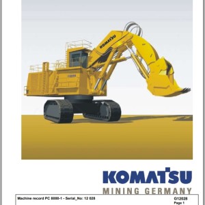 Komatsu PC8000-1 12028 Spare Parts Catalog