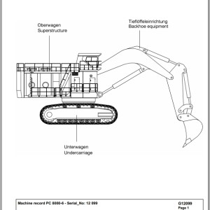 Komatsu PC8000-6 12099 Spare Parts Catalog