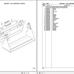 Komatsu 4B15 Bucket 127 Up Spare Parts Catalog