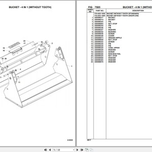 Komatsu 4B17 Bucket 127 Up Spare Parts Catalog