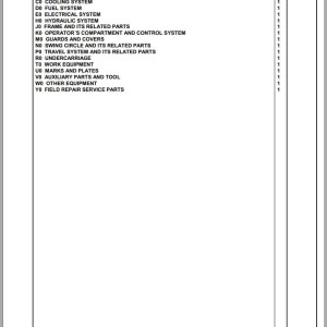 Komatsu HB215LC-3 70009 Up Spare Parts Catalog
