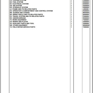 Komatsu HB365LC-3 5001 Up Spare Parts Catalog