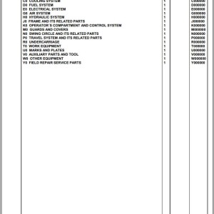 Komatsu HB365NLC-3 K70001 Up Spare Parts Catalog
