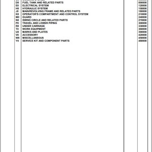 Komatsu PC130-7K 70001 Up Spare Parts Catalog