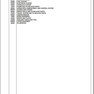 Komatsu PC138US-10 F40003 And Up Spare Parts Catalog