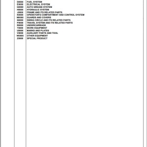 Komatsu PC138US-11 F50001 And Up Spare Parts Catalog