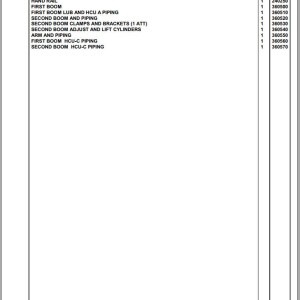 Komatsu PC138US-8 2 Piece Boom 20868 Up Spare Parts Catalog