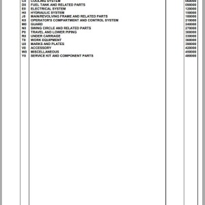 Komatsu PC180LC-7-E0 K45001 Up Spare Parts Catalog