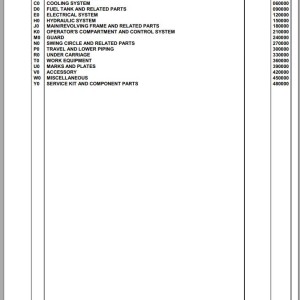 Komatsu PC180LC-7K K40001 Up Spare Parts Catalog