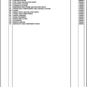 Komatsu PC180NLC-7-E0 K45001 Up Spare Parts Catalog