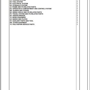 Komatsu PC210-11 500001 Up Spare Parts Catalog