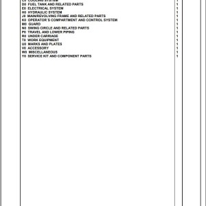 Komatsu PC210-7K K40001 Up Spare Parts Catalog