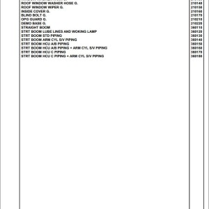 Komatsu PC210LC 210NLC-8 Straight Boom K50001 Up Spare Parts Catalog