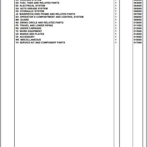 Komatsu PC210LC-8K K50001 Up Spare Parts Catalog