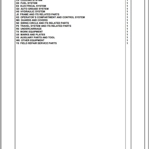 Komatsu PC210LCI-10 K65001 Up Spare Parts Catalog