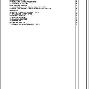 Komatsu PC210NLC-7K K40001 Up Spare Parts Catalog