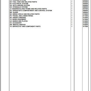 Komatsu PC210NLC-8K K50001 Up Spare Parts Catalog