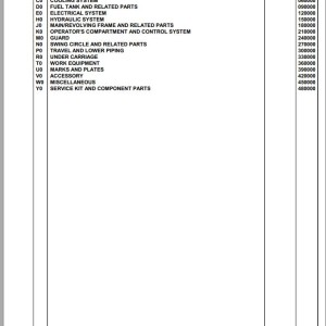 Komatsu PC228US-3E0 40001 Up Spare Parts Catalog