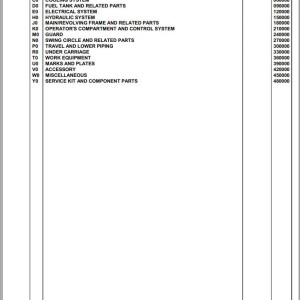 Komatsu PC228USLC-3E0 40001 Up Spare Parts Catalog