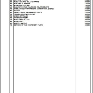 Komatsu PC230NHD-7K K40001 Up Spare Parts Catalog