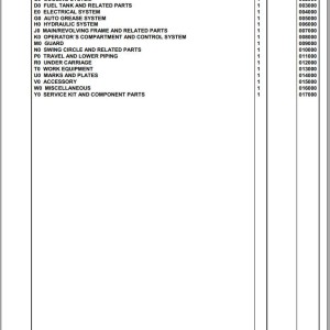 Komatsu PC230NHD-8K K50001 Up Spare Parts Catalog