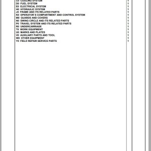 Komatsu PC240LC-11 95001 Up Spare Parts Catalog