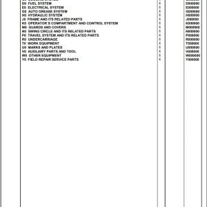 Komatsu PC240LC-11 K70001 Up Spare Parts Catalog