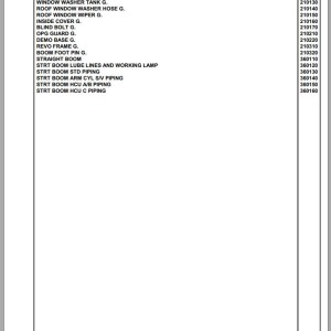 Komatsu PC240LC-7K PC240NLC-7K Straight Boom K40129 Up Spare Parts Catalog