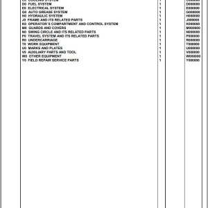 Komatsu PC240NLC-11 K70001 Up Spare Parts Catalog
