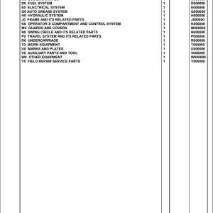 Komatsu PC240NLC-11E0 K75001 Up Spare Parts Catalog