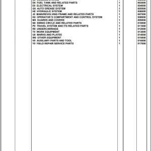 Komatsu PC290LC-8K K50001 Up Spare Parts Catalog