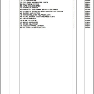 Komatsu PC290NLC-8K K50001 Up Spare Parts Catalog