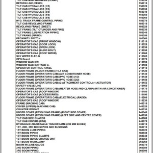 Komatsu PC340LCD-7K-E0 High Reach Demolition K45019 Up Spare Parts Catalog