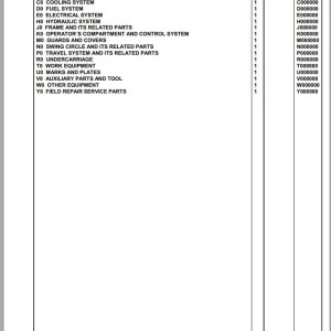 Komatsu PC360LCI-11E0 91258 Up Spare Parts Catalog